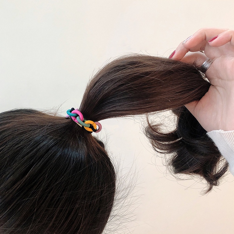 Ikat Rambut Elastis Warna Permen Gaya Korea Untuk Anak Perempuan