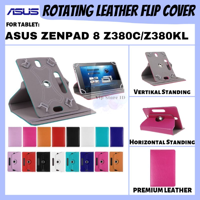 ASUS ZENPAD 8 Z380C Z380KL ROTATE FLIP BOOK COVER CASE CASING SARUNG KESING FLIPCASE