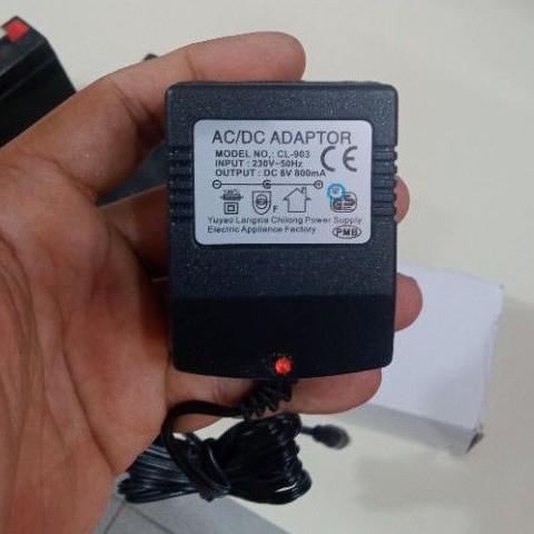 BATERAI CHARGER AKI PMB ORIGINAL 6V800mA CASAN AKI