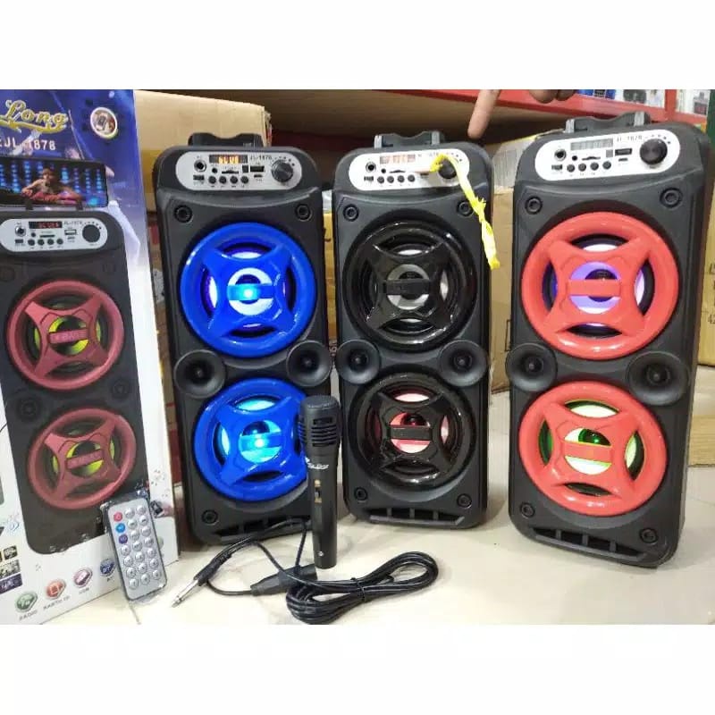Speaker Portable Bluetooth Jinlong JL 1878 Free Microphone (Mic)