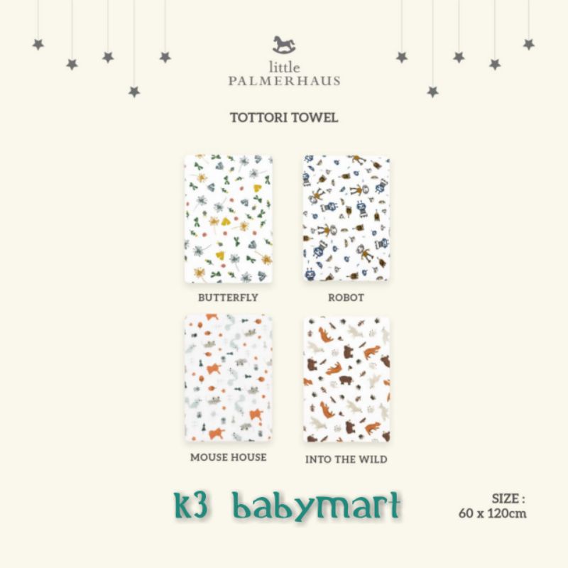 Handuk Jepang Tottori Little Palmethaus handuk bayi anak lembut totori baby towel travel disney