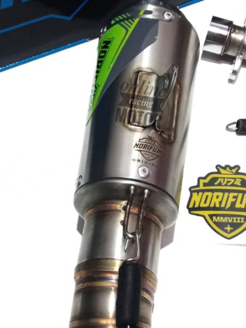 Knalpot norifumi original gtx pro jupiter z vega racing stainless