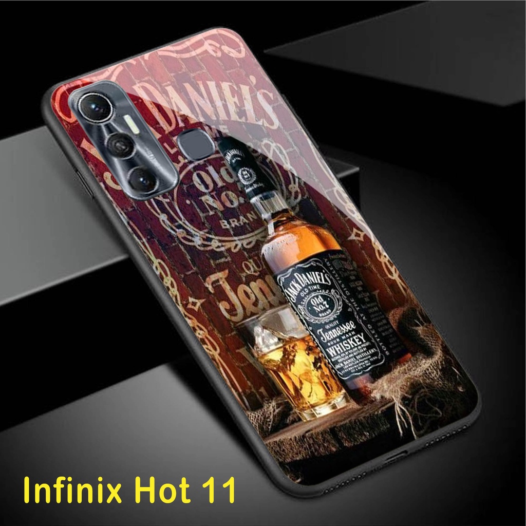 Softcase Glass Kaca Infinix Hot 11 - Casing Hp Infinix Hot 11 - Case Hp Infinix Hot 11 [H08]