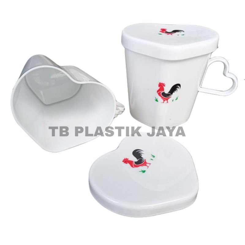 CANGKIR PLASTIK AYAM JAGO/CANGKIR LOVE AYAM JAGO/CANGKIR PLASTIK/CANGKIR AYAM JAGO