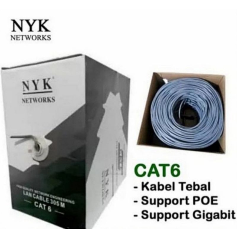 Kabel UTP LAN cat 6 NYK roll 305M ORIGINAL