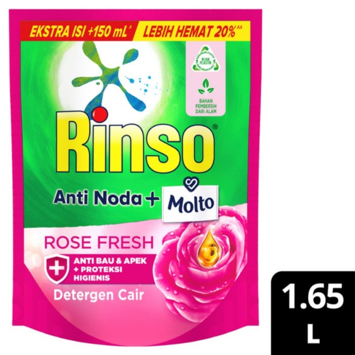 RINSO Molto Rose Fresh Deterjen Cair 1.65L