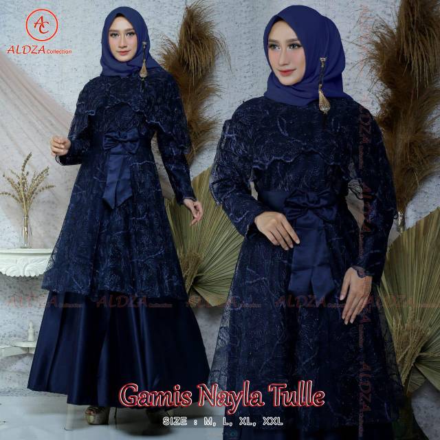 Gamis tulle mutiara nayla