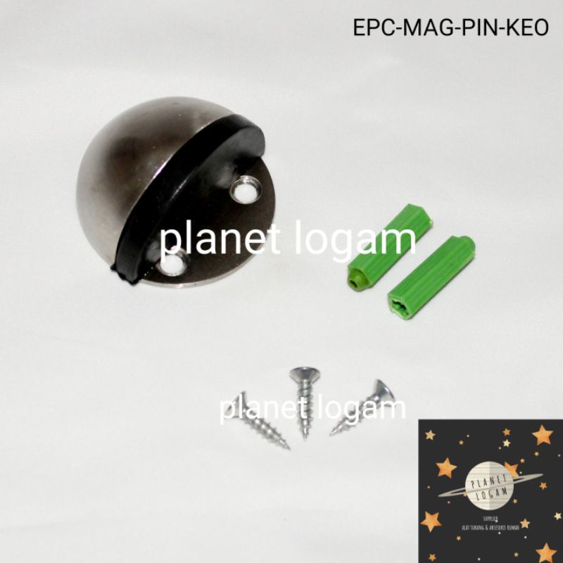 Penahan Pintu Door Stop Model Bulat Keong Stainless EPIC Per Biji
