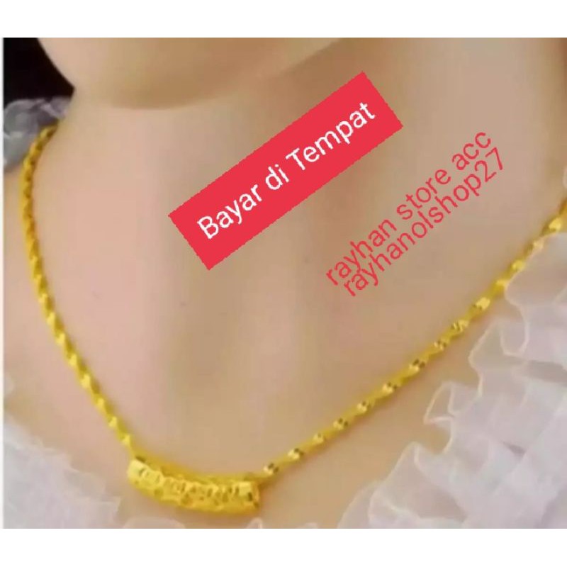 Kalung melintir pipa gold terbaru dan termurah