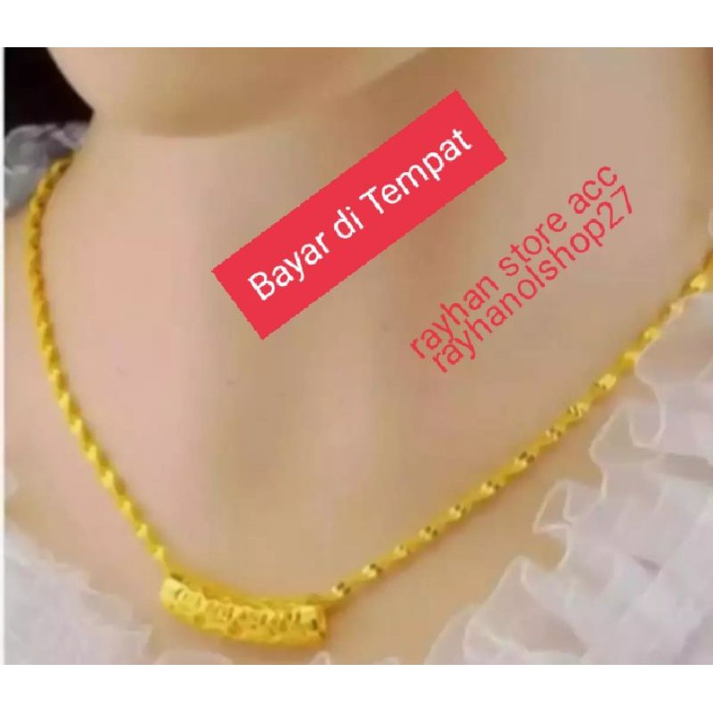 Kalung melintir pipa gold terbaru dan termurah