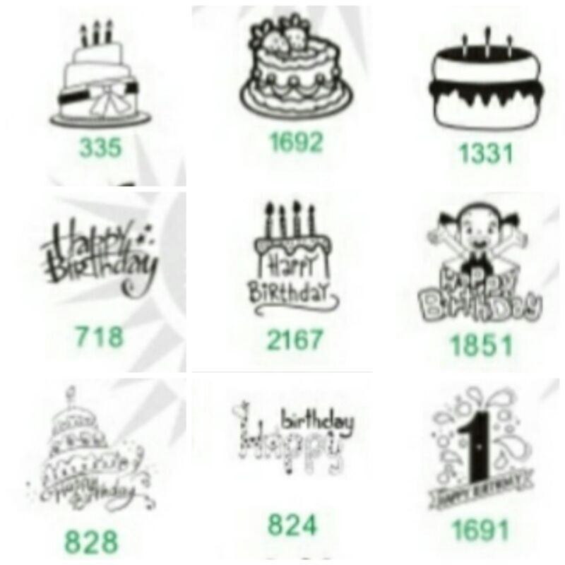 

hot Stamp cake happy birthday selamat ulang tahun