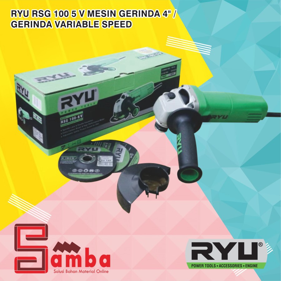 RYU RSG 100 5 V Mesin Gerinda 4" / GERINDA VARIABLE SPEED