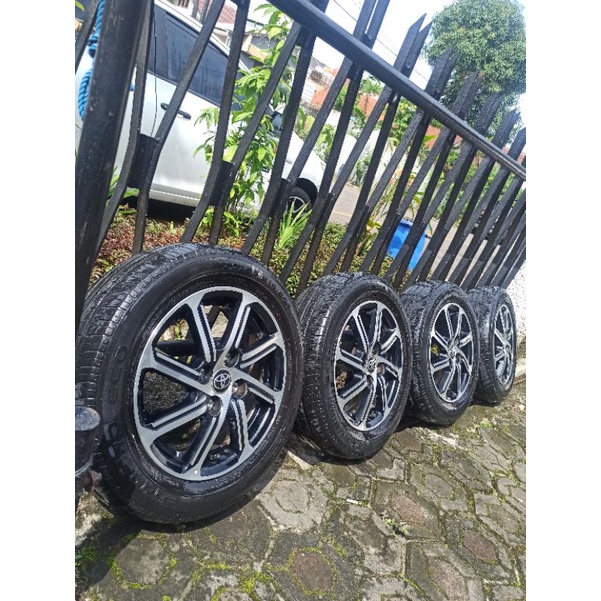 4 Velg R14 PCD100+Ban 175/65  calya sigra agya ayla vios jazz yaris civic mobilio picanto visto