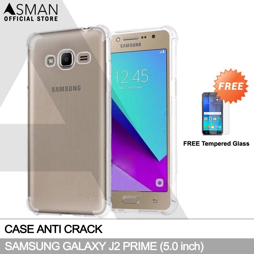 Anti Crack Samsung Galaxy J2 Prime (5.0&quot;) | Soft Case Anti Bentur + FREE Tempered Glass