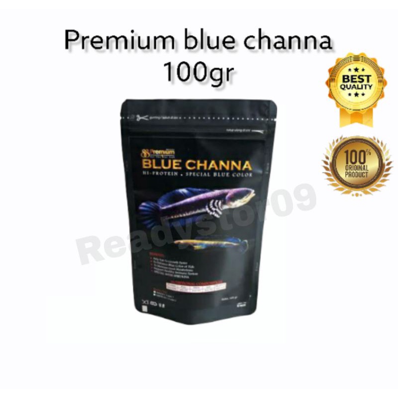 Pelet Premium Blue Channa 100g Pakan Chana Cana Andrao Pulchra