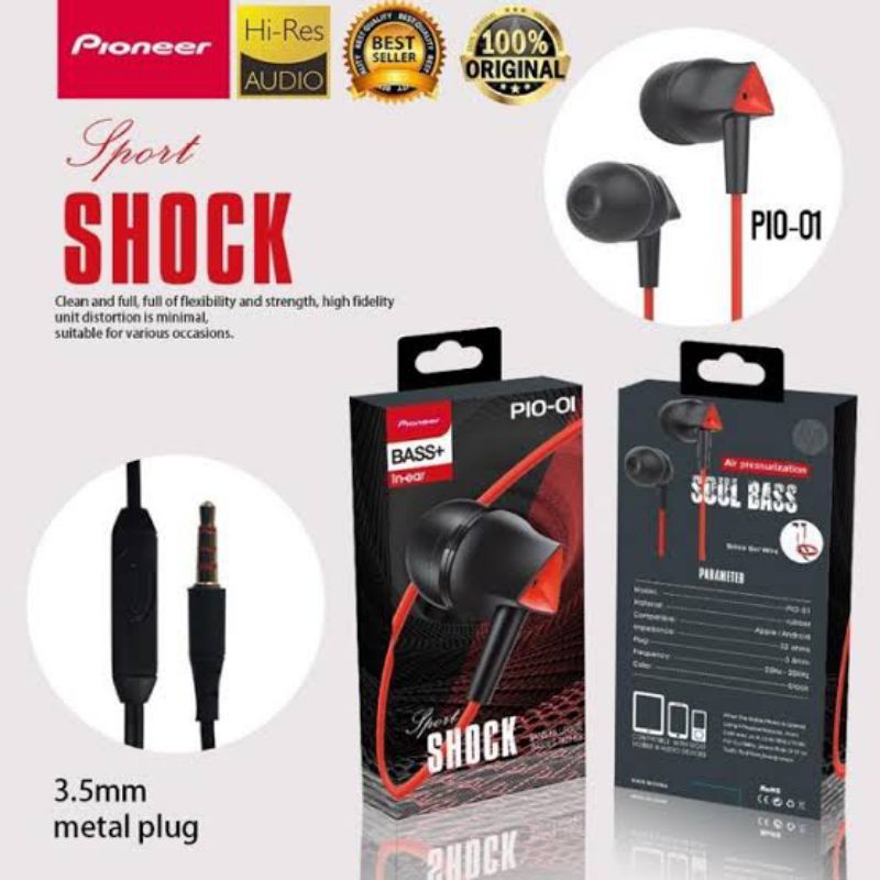 HEADSET EXTRA BASS PIONER PIO-01