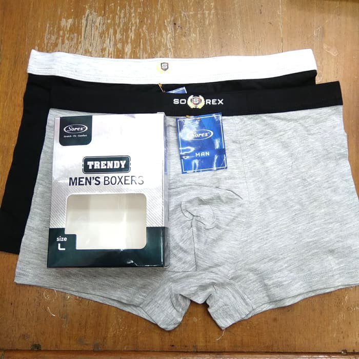 BOXER Pria Sorex 38204 dengan Gaya Modern dan Kasual dengan Bahan Katun Premium yang Lembut dan Adem