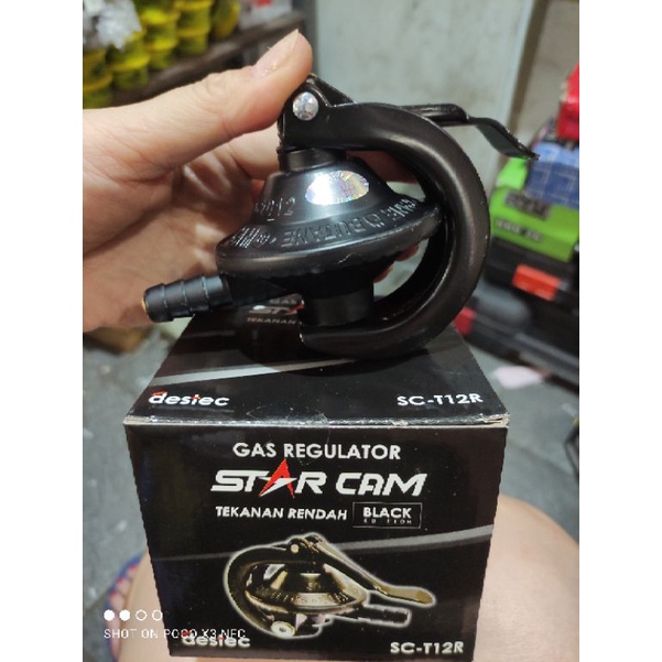 regulator gas STARCAM  ( cekak ) untuk pemakaian rumah tangga/ kepala gas LPG STAR CAM