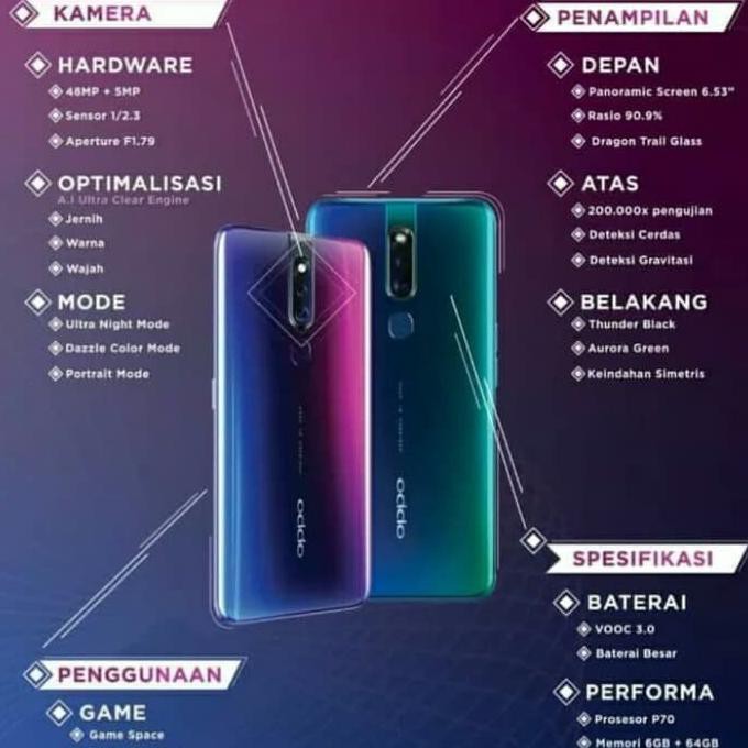 TERMURAH OPPO F11 PRO GARANSI RESMI OPPO INDONESIA - Hitam READY STOCK