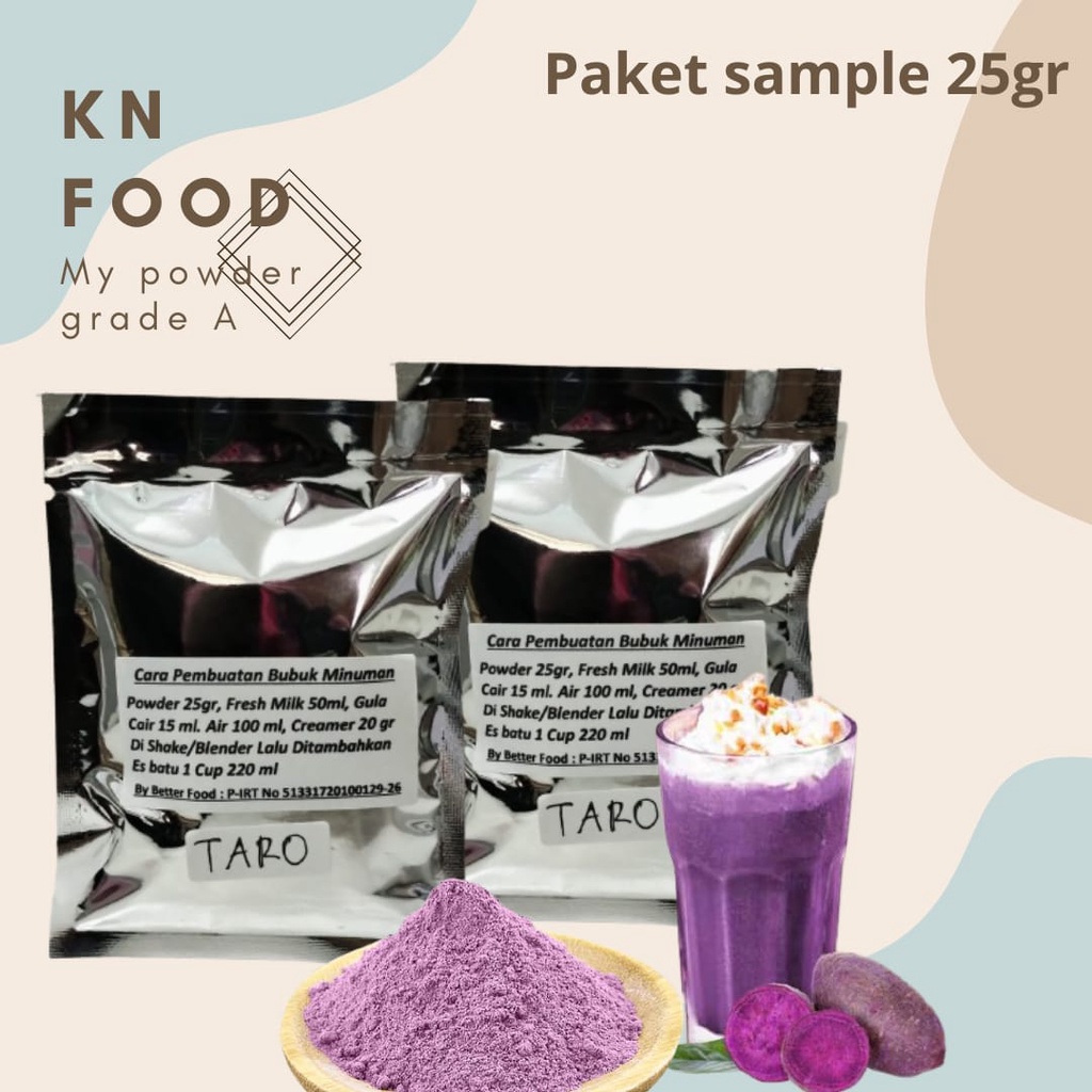 

Paket Sampel 25 Gram My Powder Grade A Minuman Rasa Taro