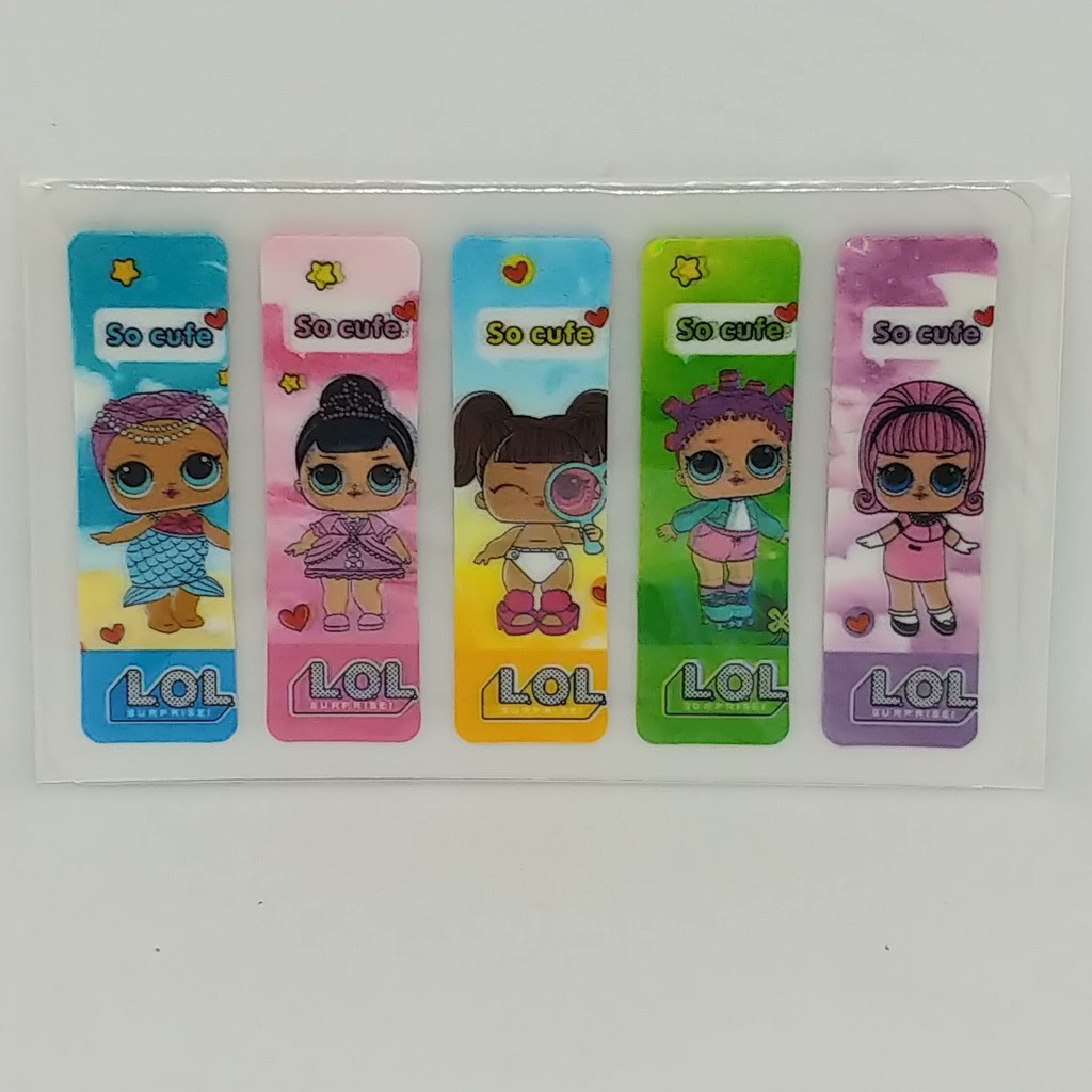 

Sticky notes plastik, pembatas buku, memo, notes, pos it Motif LOL