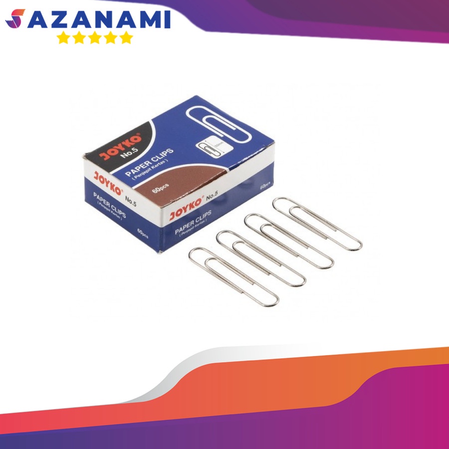 

JOYKO PAPER CLIP NO 5 JUMBO SIZE KLIP KERTAS PENJEPIT KERTAS