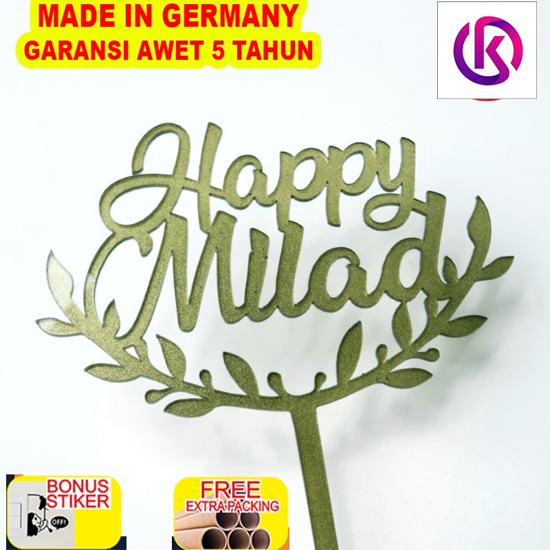 

Terlaris Cake Topper - HAPPY MILAD F - Hiasan Kue Ulang tahun