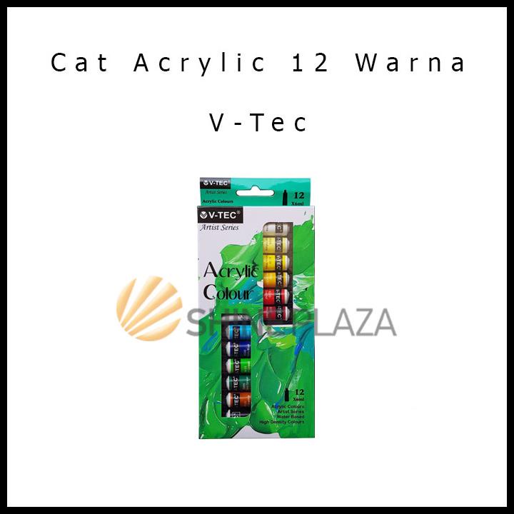 

Cat Acrylic V-Tec 12 Warna - Cat Akrilik Set Vt-612A