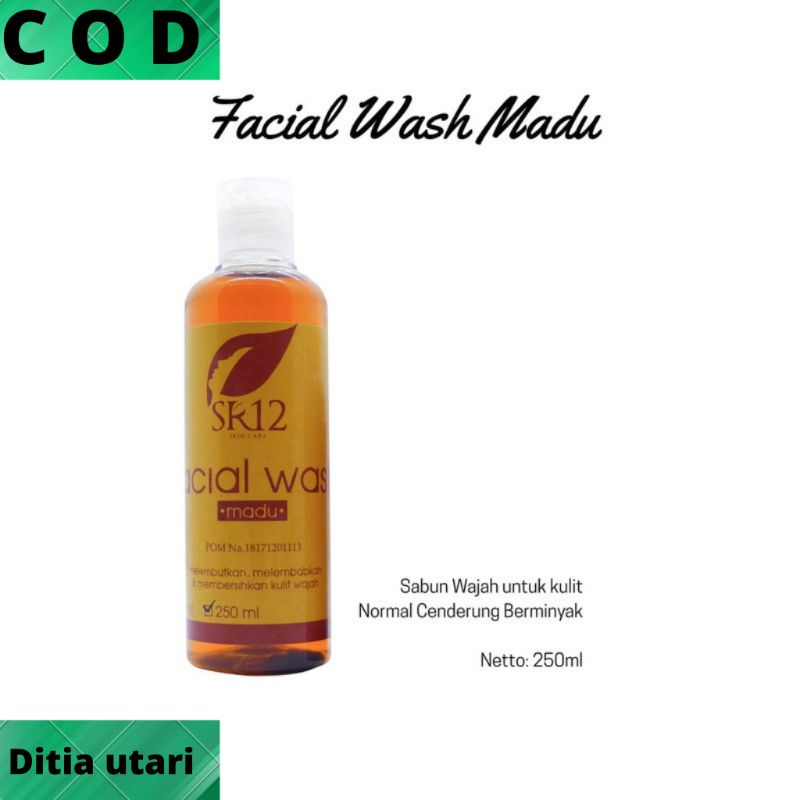 FACIAL WASH MADU SR12 250 ML SABUN WAJAH sabun kecantikan sabun perawatan sabun terkini sabun terlar