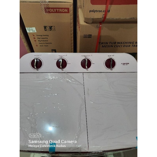 Mesin cuci 2 tabung Polytron 9kg WM 1490 INP