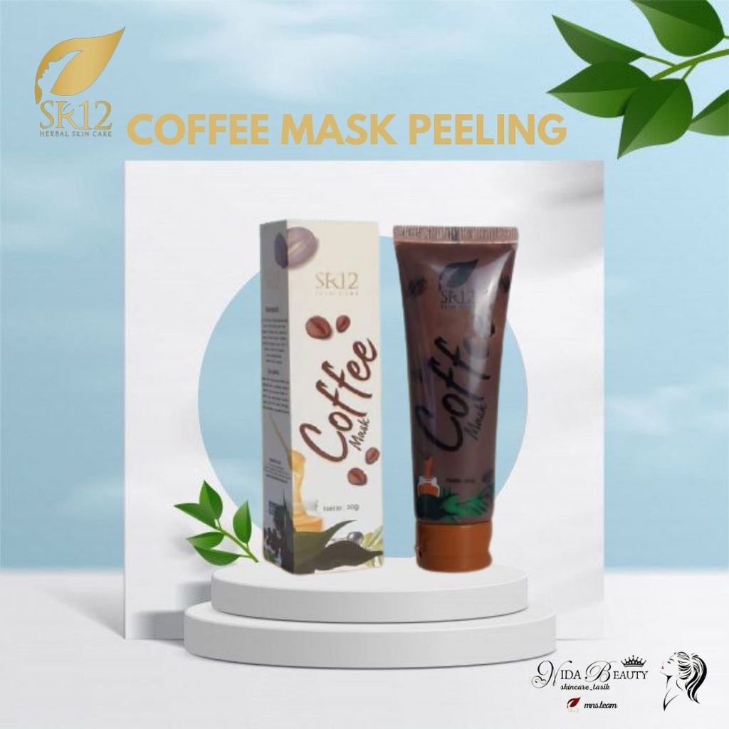 SR12 COFFE MASK TUBE 20 g/ MASKER KOPI BPOM HERBAL/ PENGHILANG FLEK DAN PENCERAH WAJAH/ MASKER WAJAH
