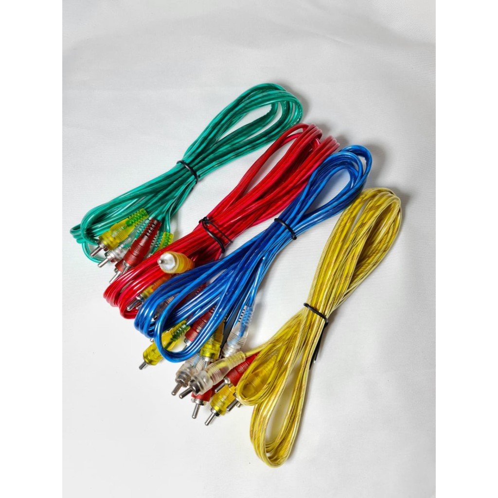Kabel Rca Audio/RCA Transparan/Kabel AV VIDEO / Audio 3 ke 3