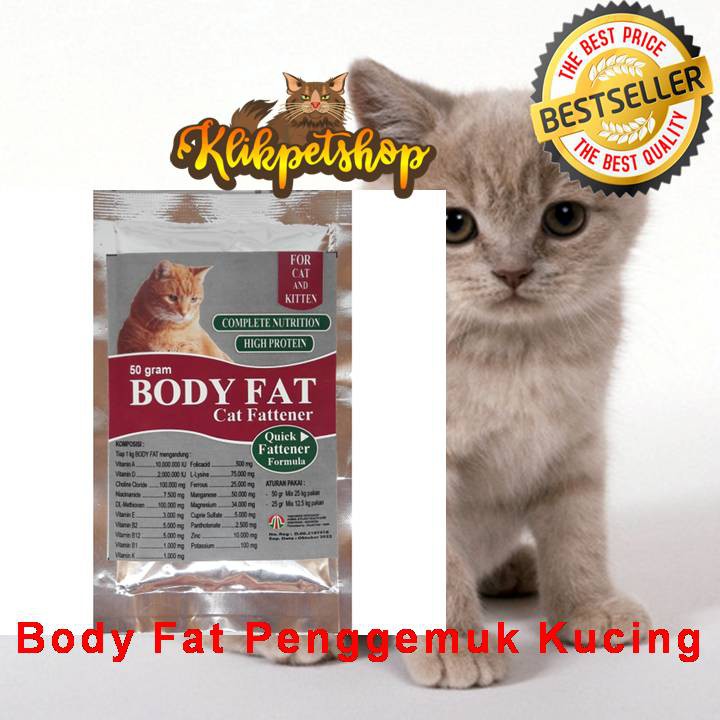 Body fat cat fattener Vitamin Penggemuk Kucing Terbaik