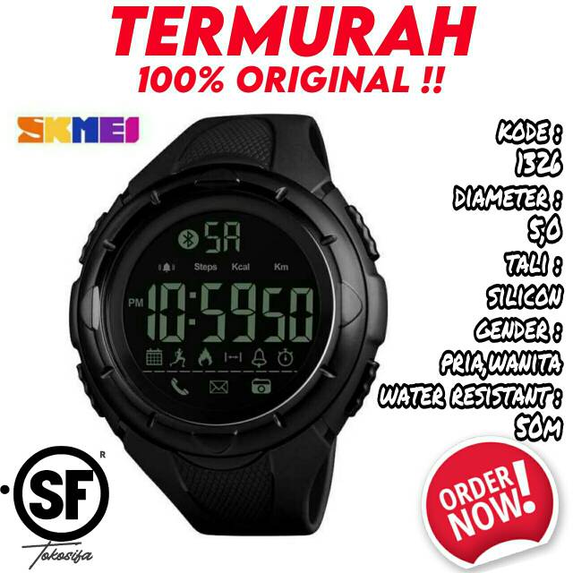 Jam tangan SKMEI pria digital led terbaru original tahan air smart watch bloetooth murah 2020 keren