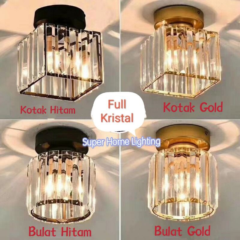  Lampu  plafon  ceiling kristal kotak 572888FULL Cristal 