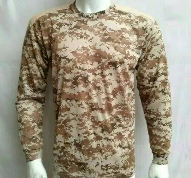 kaos panjang loreng deker army/kaos deker bantalan tactical outdoor/AD/AU/AL/pramuka/camo/umum