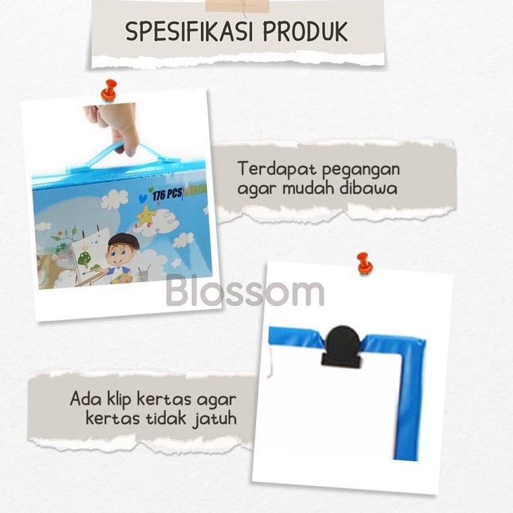 

[KODE FTWUG] Alat Lukis Set 208pcs Crayon Oil Paste Pensil Warna Pensil Warna Cair Anak Mewarnai