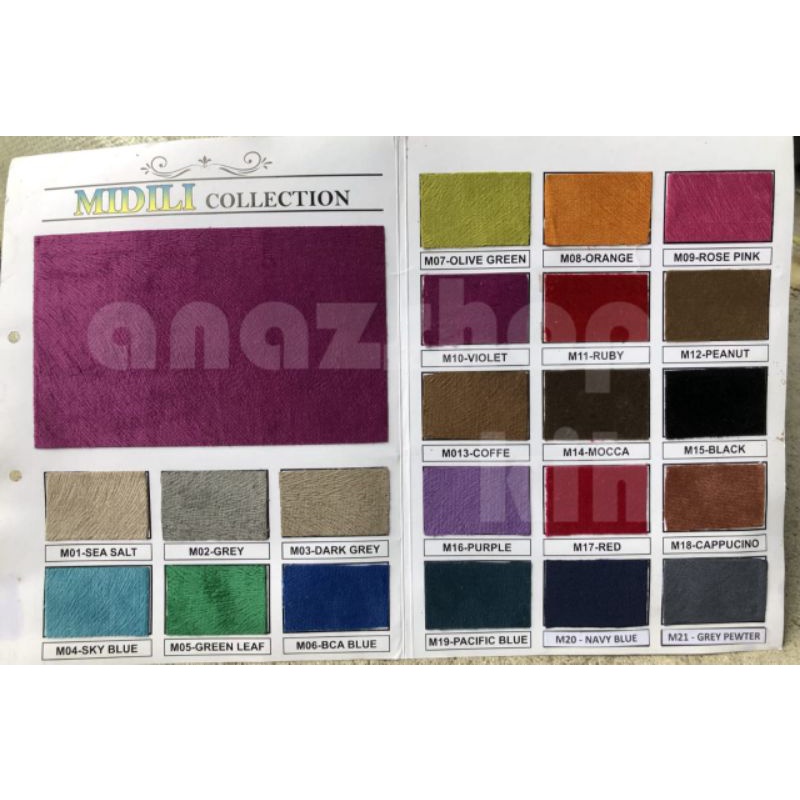 Kain Polos Midili // Kain Bludru Beludru // Kain Sofa Polos // Midili