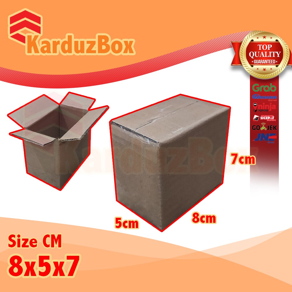 

8x5x7 kardus box packaging POLOS BARU