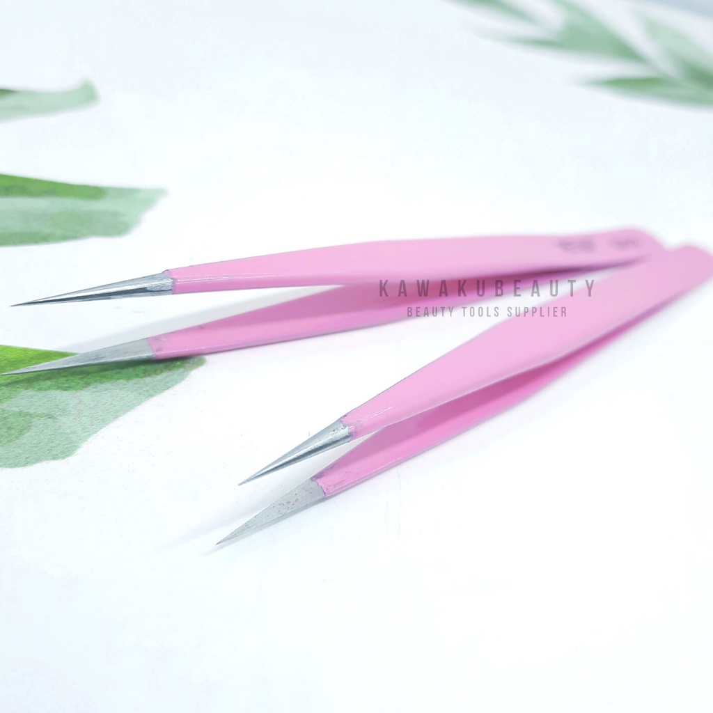 TWEEZER VETUS BENGKOK LURUS / PINK CS-15 CS-12 untuk Eyelash Extension / pencapit bulu mata palsu