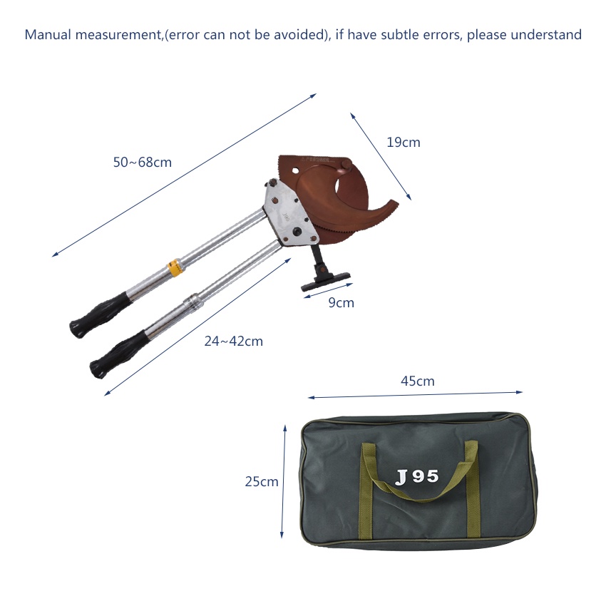 Alat Potong Kabel Besar Ratchet J95 95mm / Cable Cutter Ratchet 95mm