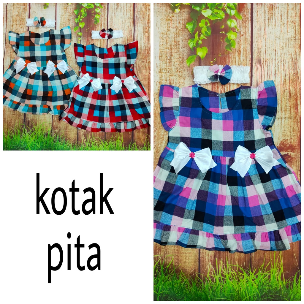 Two Mix Baju Bayi Murah Dress Bayi Free Bando 3 - 9 Bulan dj761-3