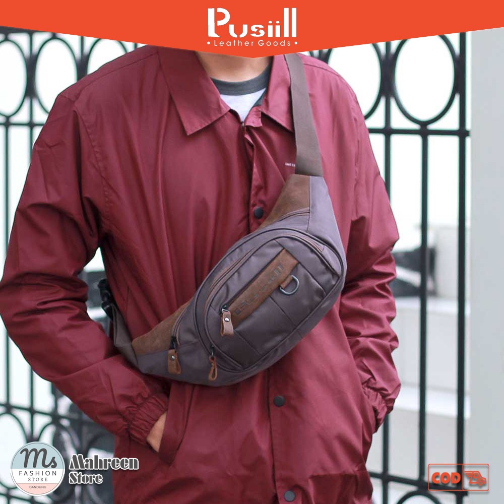 Tas Pria Tas Waistbag Tas Selempang Pria Komb Kulit Original Pusiill | XM 087