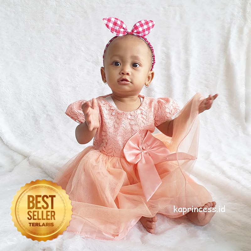 Dress Bayi 6 12 Bulan Gaun Brokat Bayi 1 Tahun Baju Pesta Anak Perempuan 1 Tahun Import Bahan Brokat