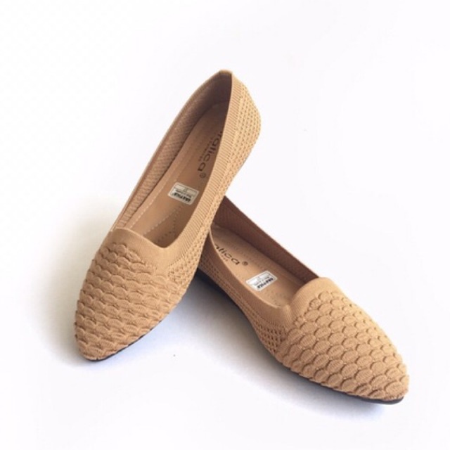 FLAT SHOES WANITA New KENJI [Bahan Rajut import]