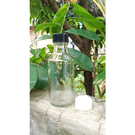 Botol kaca 100ml bening tutup ulir