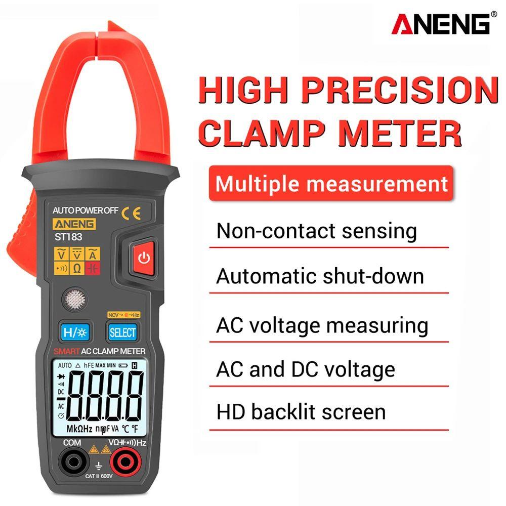 POPULAR Populer Digital Clamp Meter ANENG ST183 True RMS DC/AC Voltage Tester Alat Ukur Arus Listrik