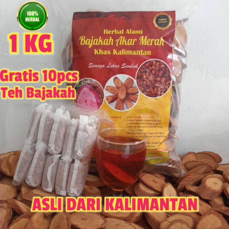 Bajakah Akar Merah(Kalalawit) Asli Dari Kalimantan Kemasan 1kg Gratis Teh Bajakah / Akar Bajakah Asl