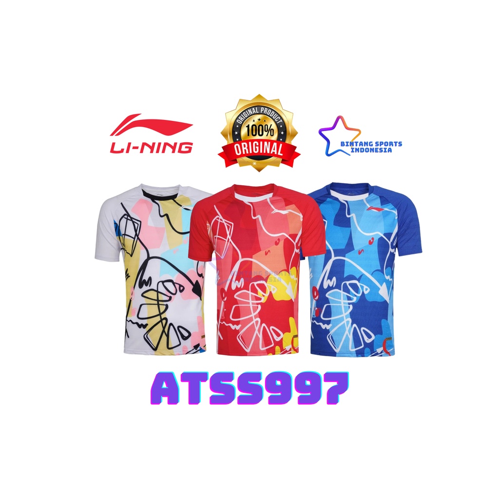 BAJU BADMINTON LINING ATSS997 ATSS 997 ORIGINAL
