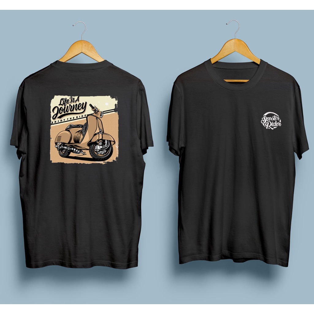 Kaos murah Kaos distro murah baju  distro pria t-shirt murah combed30s vespa journey